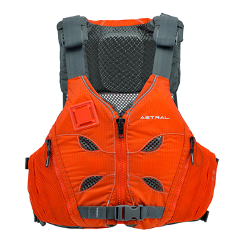 Astral V-Eight seen here in burnt orange for kayaking and Canoeing