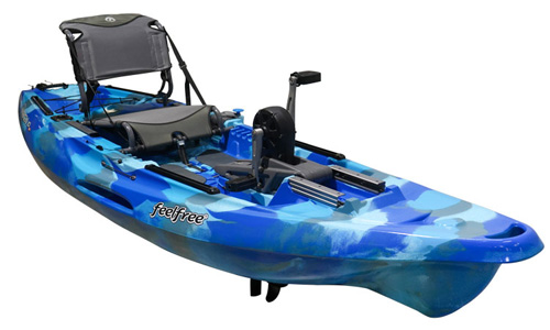 moken 10 angler pedal drive fishing kayak by feelfree in desert camo