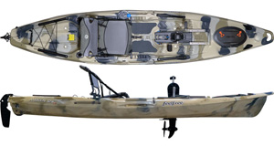 The Moken 12.5 PDL Angler Kayak in Desert Camo