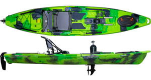 The Moken 12.5 PDL Angler Kayak in Green Flash