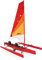 Hobie Mirage Tandem Island Pedal and Sailing Kayak in Red Hibiscus