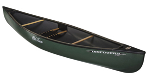 Green Colour Option for the Old Town Discovery 119 Canoe