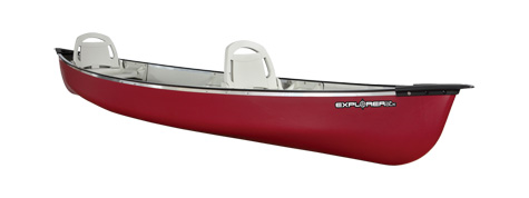 Pelican Explorer 146 DLX open canoe in red
