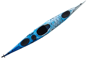Riot Brittany 16.5 Sea Kayak in Blue/White