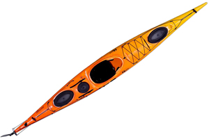 Riot Brittany 16.5 Sea Kayak in Yellow/Orange