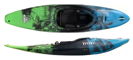 blue/black/green titan nymph river kayak