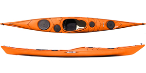 The Valley Sirona Sea Kayak shown in the Orange colour
