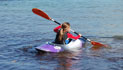 Wavesport Fuse 35 junior kayal being paddle on the coast