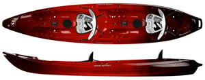 Wavesport Scooter XT Tandem Kayak in the Cherry Bomb colour