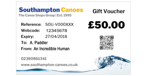 Gift Vouchers For Sale from Southampton Canoes