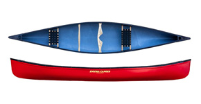 Canadian Open Canoe in Red named Enigma Prospector Sport