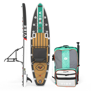 The Vibe Cubera 125 Lite Inflatable Paddleboard Package with removable Switchback Seat and Hybrid Paddle