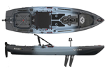 The Vibe Makana 100 X-Drive Fishing kayak shown in the Slate Blue colour