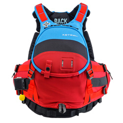 green jacket rescue buoyancy aid for white water kayaking supplied by astral