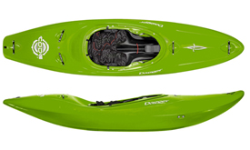 dagger code river running white water kayak in lime