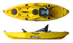 Enigma Kayaks Cruise Angler 1-Person Small Sit On Top Fishing Kayak Yellow