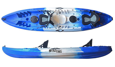 Enigma Kayaks Flow Duo budget Tandem Sit On Top in Ocean