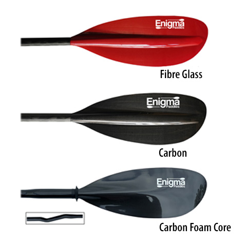 enigma code toruing and sea kayaking paddle with carbon shaft and fibre glass blade