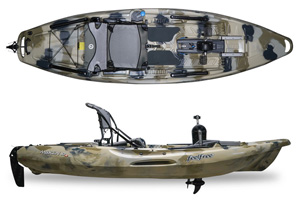 The Moken 10 PDL Angler Kayak in Desert Camo