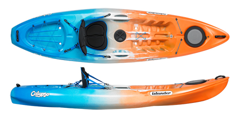 Calypso sit on top kayak in opal colour from islander kayaks