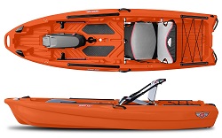jonny boat bass 100 shown in orange colour