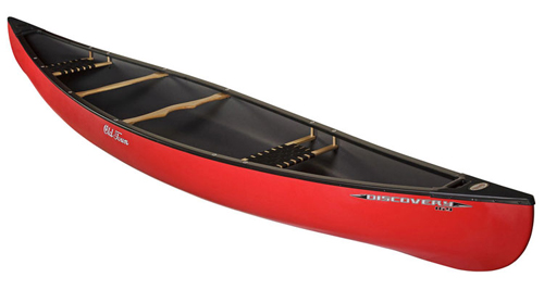 Old Town Discovery 169 canoe in Red