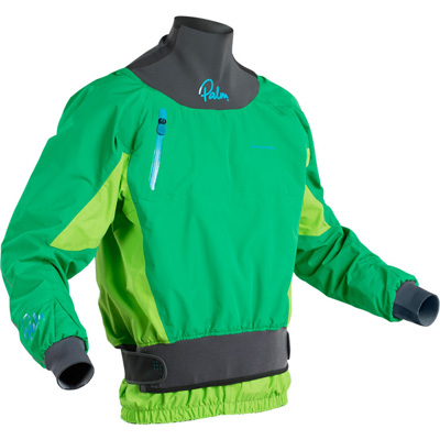 Palm Zenith Jacket Semi Dry Kayaking and Canoeing Cag Mint and Lime