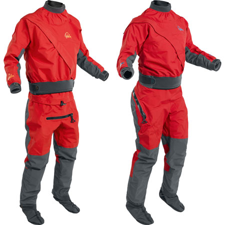 The Palm Atom Mens Drysuit from Palm Equipment in Flame/Jet Grey Colour