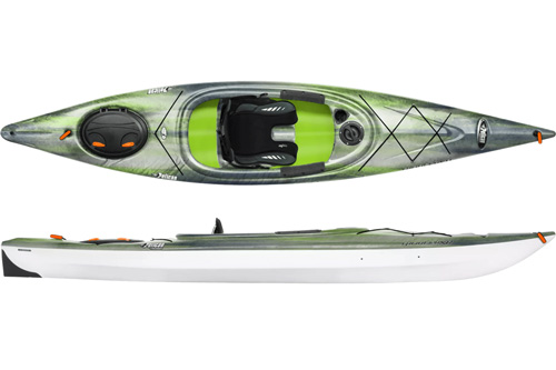 easy entry Pelican sprint 120xr Lava/White open cockpit kayak