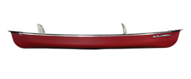 Pelican Explorer 146 DLX in red side view Canoes