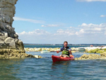 Kayaking on the South Coast on a Perception Triumph 13 Comfort sit on top kayak