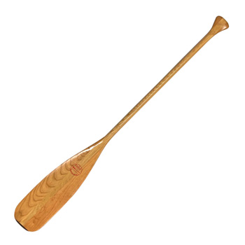 Lightweight Ash and Cherry Wood Beavertail Canoe Paddle