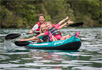 Family paddling on the Sevylor Alameda 3 seater inflatable kayak