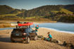 Taking the kayaks to the beach using the Thule DockGlide 896