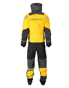 Yellow Typhoon PS440 drysuit with hinge zip rear view
