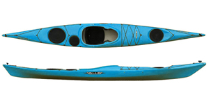 The Valley Gemini SP Sea Kayak shown in the Blue colour