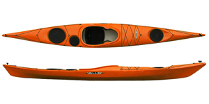 The Valley Gemini SP Sea Kayak shown in the Orange colour