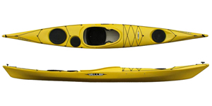 The Valley Gemini SP Sea Kayak shown in the Yellow colour