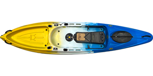 The Profish GT from Viking Kayaks, shown in the Blue/White/Yellow colour