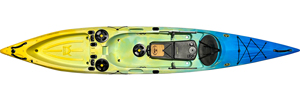 The Profish Reload from Viking Kayaks, shown in the Blue/White/Yellow colour