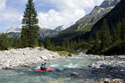 White water paddling on the Wavesport Diesel