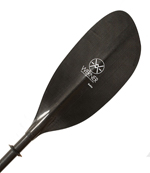 advanced full sized carbon fibre blade paddle of the werner ikelos for sea kayaking