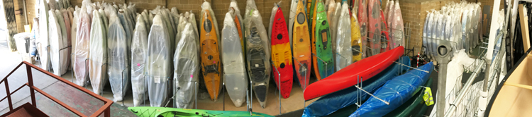 Southampton Canoes, Hamshire Store - Warehouse View