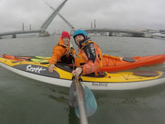 Manager of Southampton Canoes  - Darren on a Seabird Scott