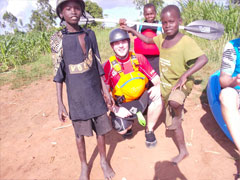 Darren of Southampton Canoes making friends with the locals on a paddling trip