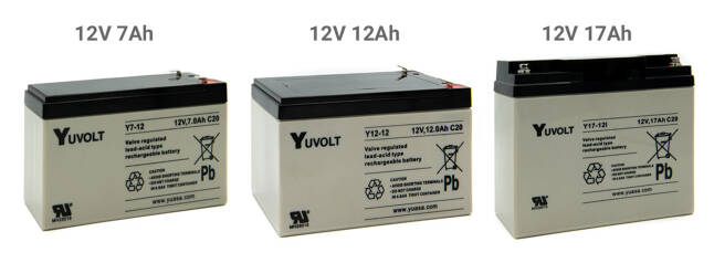 Various sizes to the 12V fish finder batteries