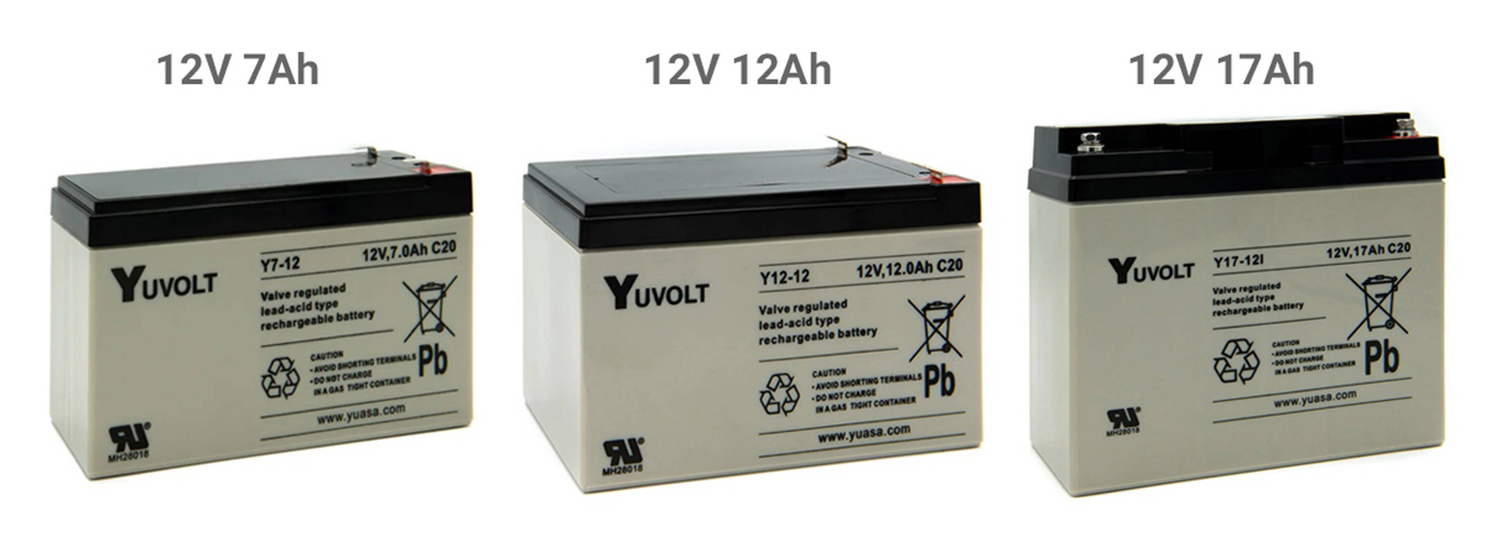 Various sizes to the 12V fish finder batteries
