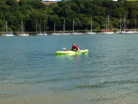 Paddling the Dagger Axis 10.5 in Dartmouth