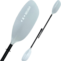 The Beluga Sprint kayak paddle with adjustable carbon shaft