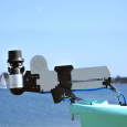 Bixpy Versa Rudder fitted on a fishing kayak